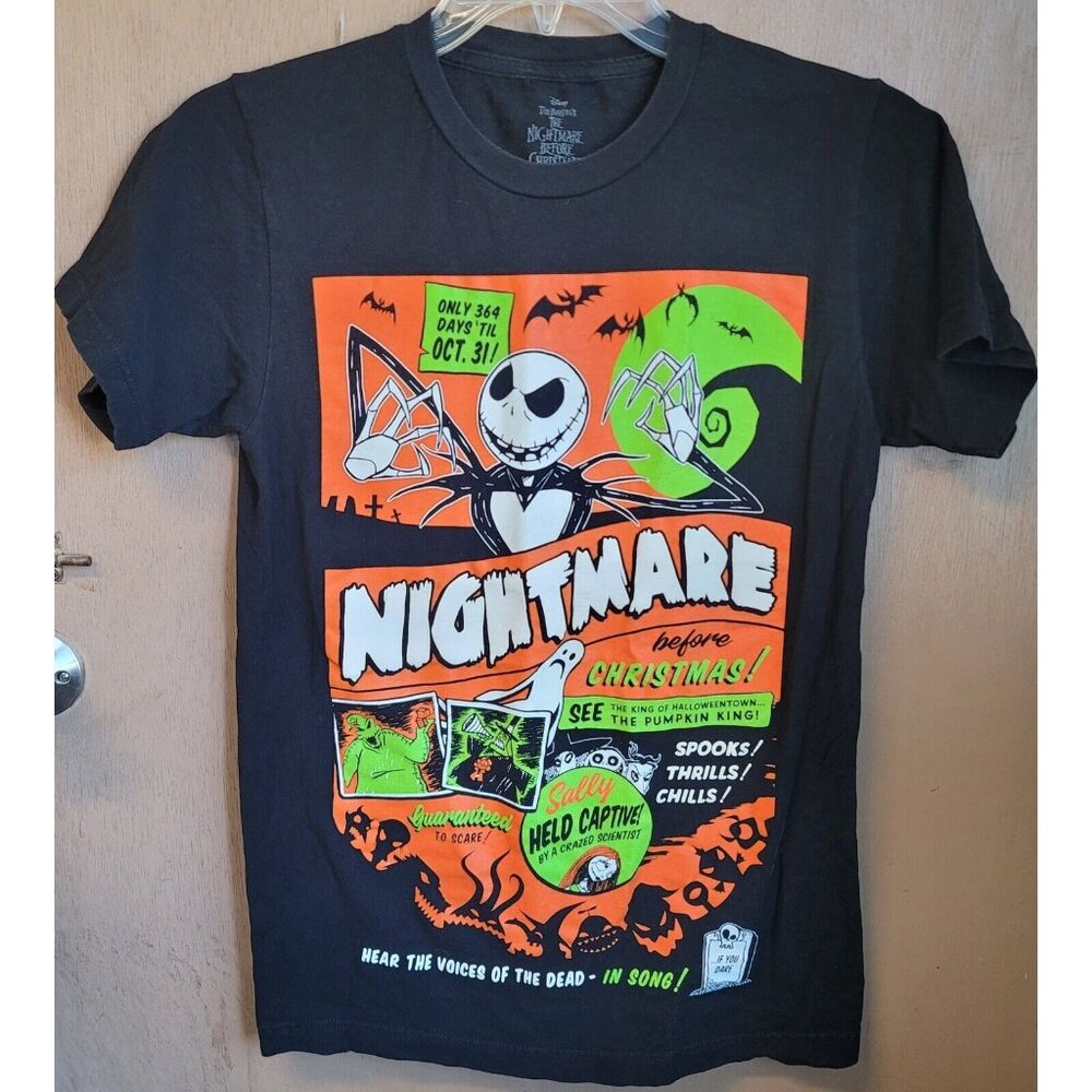 Jack Skellington The Nightmare before Christmas Neon Poster T-Shirt S Pre-owned